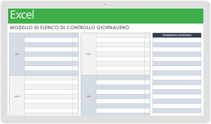 Daily Checklist - Italian 