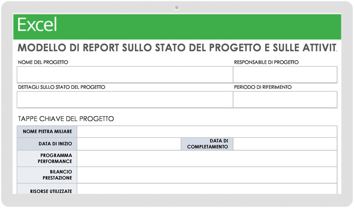 Stato del progetto e rapporto di traguardo