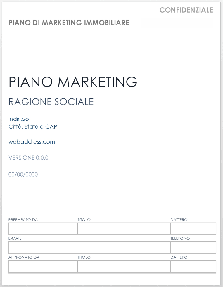 Piano di marketing immobiliare